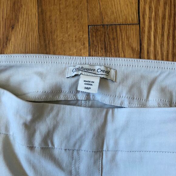 Coldwater Creek NWT Women's Khaki "Shape Me" Pull On Pants Size 14P - Picture 2 of 9